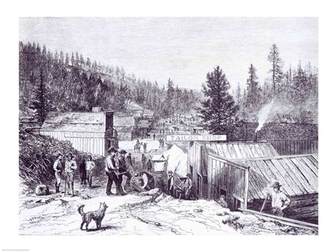 Framed Indian War Print