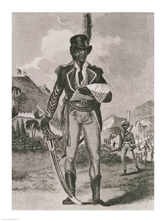 Framed Portrait of Francois Dominique Toussaint-Louverture Print