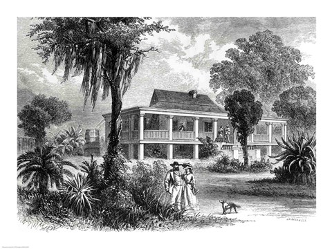 Framed Planter&#39;s House on the Mississippi Print