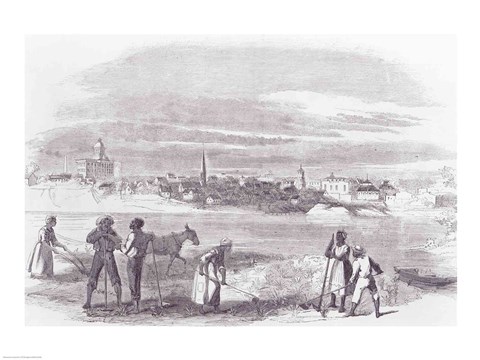 Framed City of Montgomery, Alabama Print