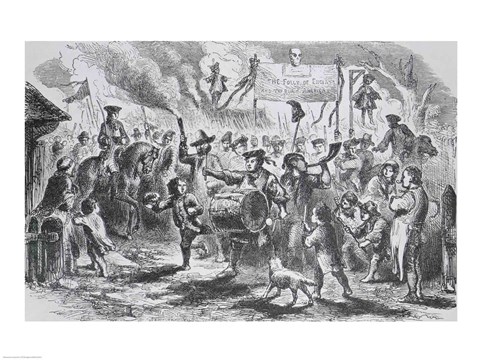 Framed Stamp Act Riots at Boston Print