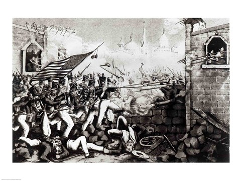 Framed Battle of Monterey: The Americans Forcing their Way to the Main Plaza Print