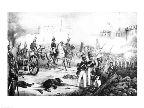 Framed Attack on the City of Mexico Print