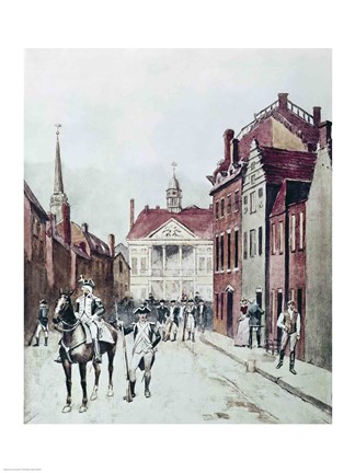 Framed Colonel and Private Print