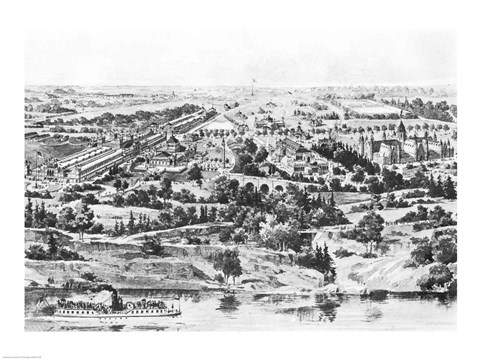 Framed View of the Centennial Exposition, Philadelphia, 1876 Print