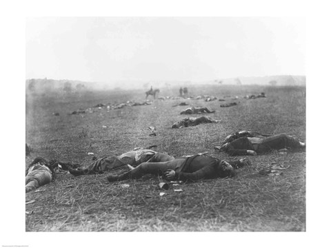 Framed Harvest of Death, Gettysburg, 1863 Print
