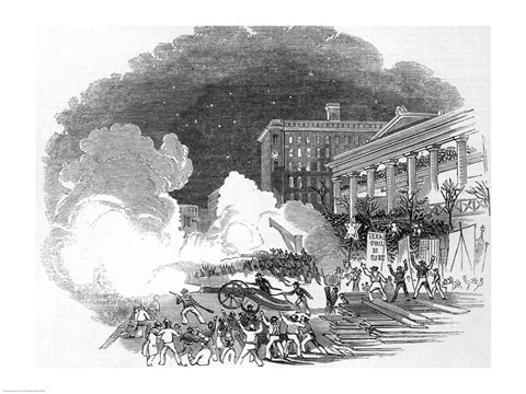 Framed Demonstration at Jersey City in favour of the Annexation by the United States of Texas Print