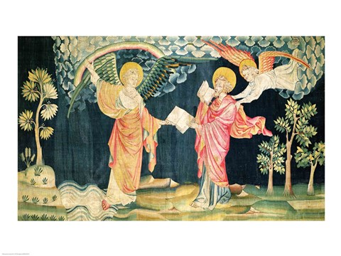 Framed St. John Eating the Book Print