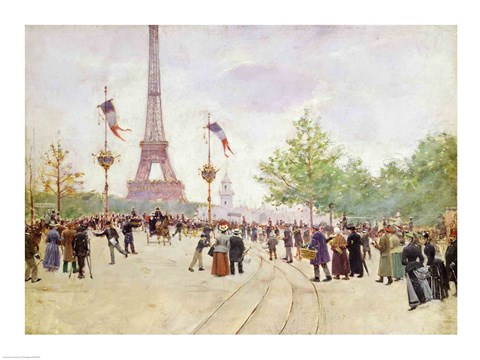 Framed Entrance to the Exposition Universelle, 1889 Print