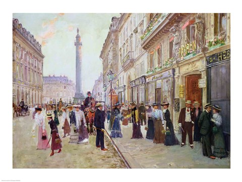 Framed Workers leaving the Maison Paquin Print