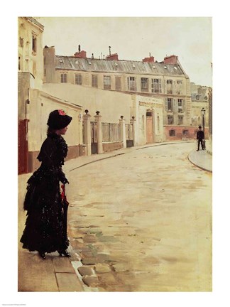 Framed Waiting, Rue de Chateaubriand, Paris Print