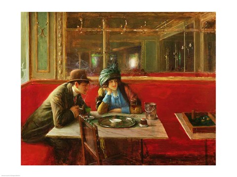 Framed At the Cafe Print