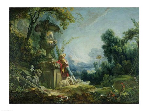 Framed Pastoral Scene Print