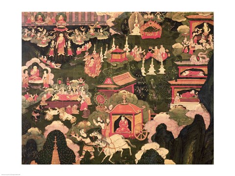 Framed Parinirvana and the Death of Buddha Print
