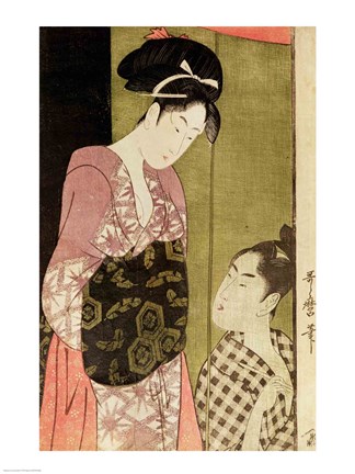 Framed Man Painting a Woman Print