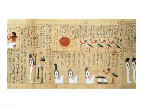 Framed Mythological papyrus of Imenemsaouf Print