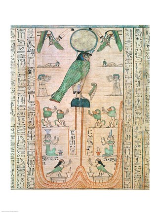 Framed Adoration of the Rising Sun in the Form of the Falcon Re-Horakhty Print