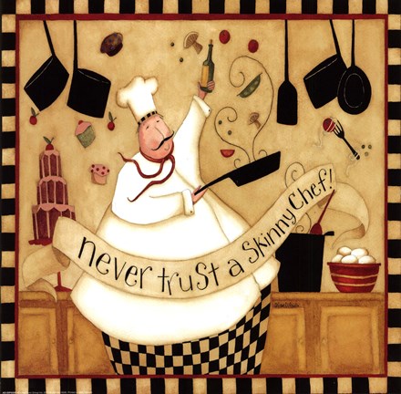 Kitchen Favorites: Skinny Chef Fine Art Print by Dan Dipaolo at