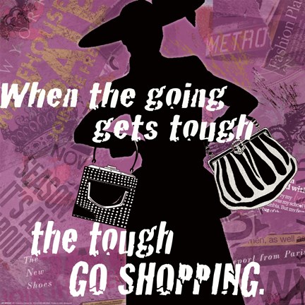 Framed Purple Fashion Collage II Print