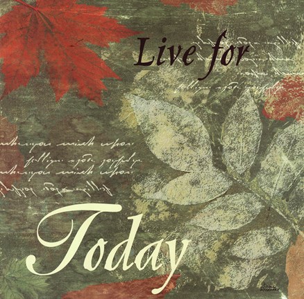 Framed Pressed Leaf Today Print