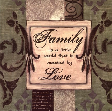 Framed Sage/Cream...Family Print