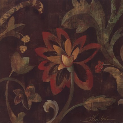 Framed Composition on Umber I Print