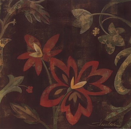 Framed Composition on Umber II Print