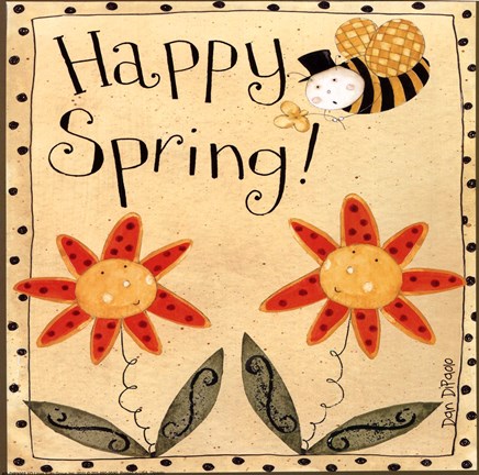 Framed Spring Bumble Bee Print