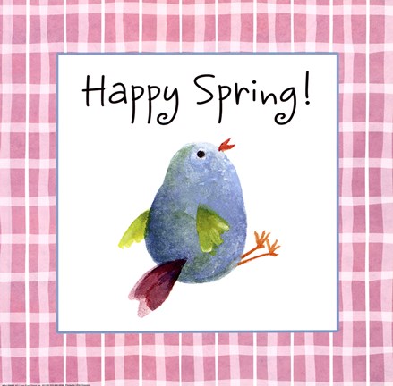 Framed Blue Chick Print