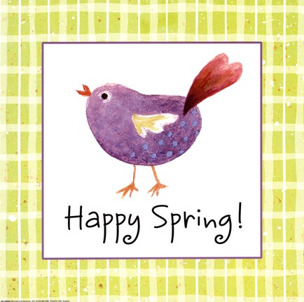 Framed Purple Chick Print