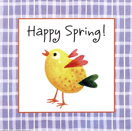 Framed Yellow Chick Print