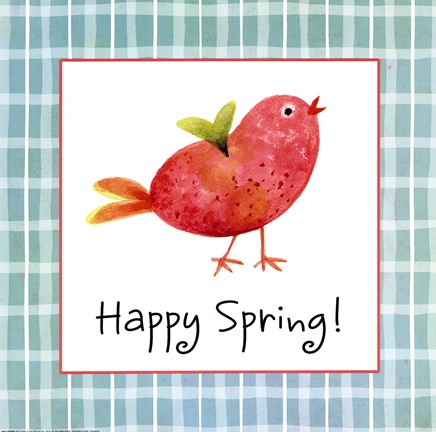 Framed Red Chick Print