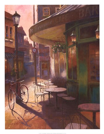 Framed Red Bicyclette I Print