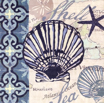 Framed Trade Wind Scallop Print
