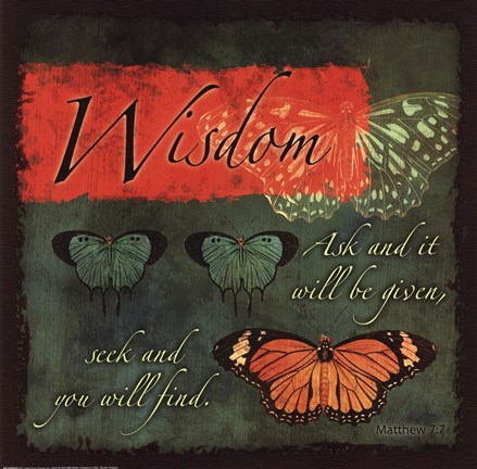 Framed Butterfly Sentiments...Wisdom Print