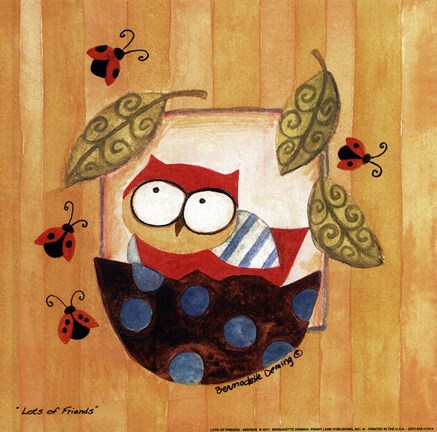 Framed Lots of Friends Print