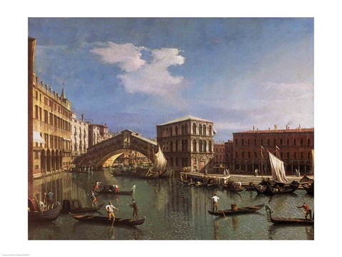 Framed Rialto Bridge, Venice Print