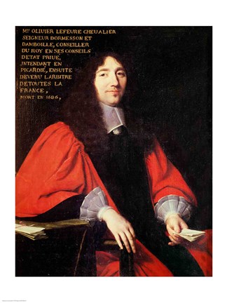 Framed Portrait of Olivier Lefevre Print