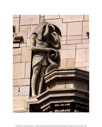 Framed Carving Statue Print