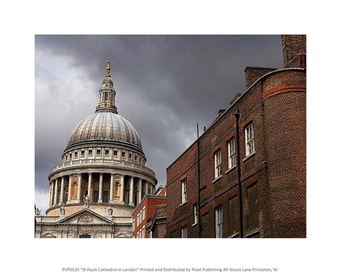 Framed St Pauls Cathedral in London Print