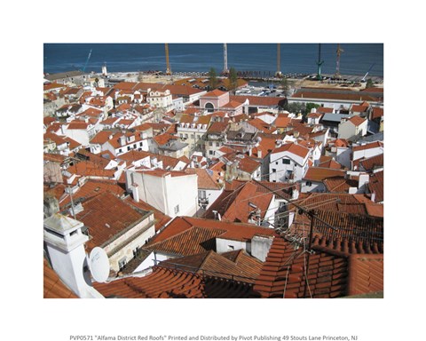 Framed Alfama District Red Roofs Print