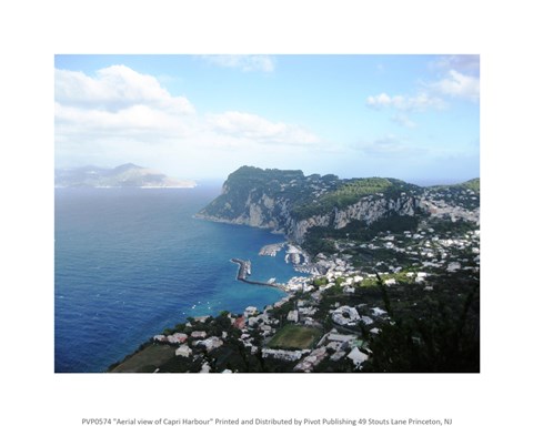 Framed Aerial view of Capri Harbour Print