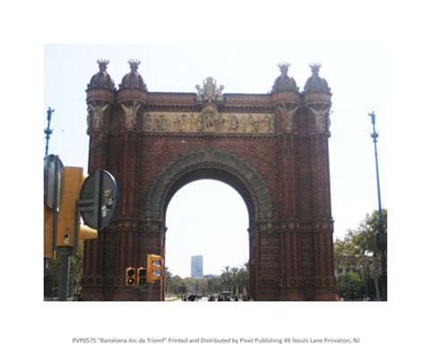 Framed Barcelona Arc de Triomf Print