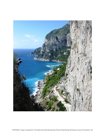 Framed Capri Coastline Photograph Print