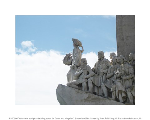 Framed Henry the Navigator Leading Vasco de Gama and Magellan Print