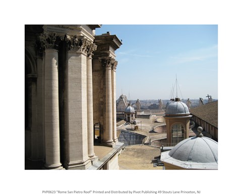 Framed Rome San Pietro Roof Print