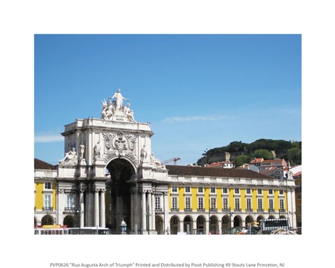 Framed Rua Augusta Arch of Triumph Print