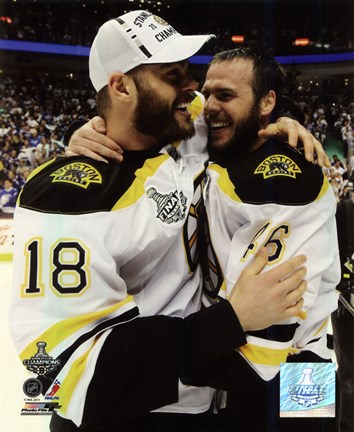 Framed David Krejci &amp; Nathan Horton Game 7 of the 2011 NHL Stanley Cup Finals(#58) Print