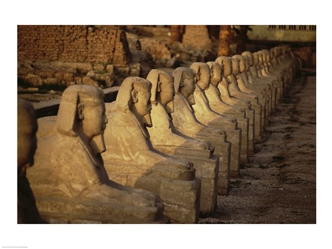 Framed Avenue of the Sphinxes Karnak Temple Luxor Egypt Print