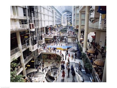 Framed Shopping mall, Eaton Centre, Toronto, Ontario, Canada Print